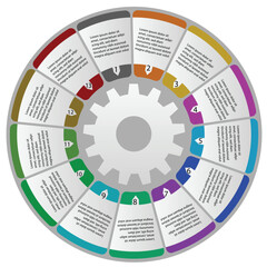 13 point infographics or 13 option Infographic