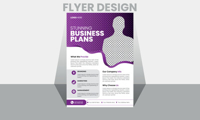 corporate flyer template  and layout design