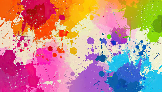 Abstract Background with Colorful Paint Splatter - Add a splash of color to your designs with this abstract background featuring colorful paint splatter, perfect for creating a vibrant and dynamic loo
