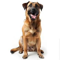 dog on white background