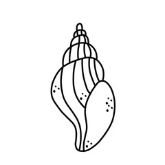 Sea life doodle vector illustration