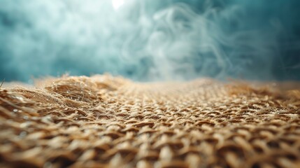 Dark mysterious room with glowing blue orb in distance