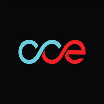 CCE Letter Initial Logo Design Template Vector Illustration