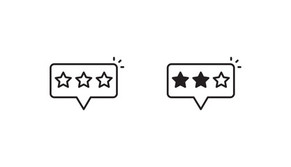 Rating icon design with white background stock illustration