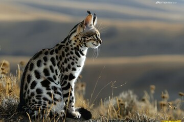 The serval (Panthera serval) in Namibia