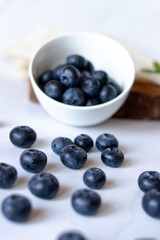 
Fresh blueberries. On a white background. Berries