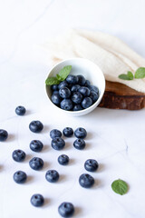 
Fresh blueberries. On a white background. Berries