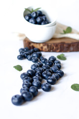 
Fresh blueberries. On a white background. Berries