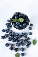
Fresh blueberries. On a white background. Berries