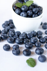 
Fresh blueberries. On a white background. Berries