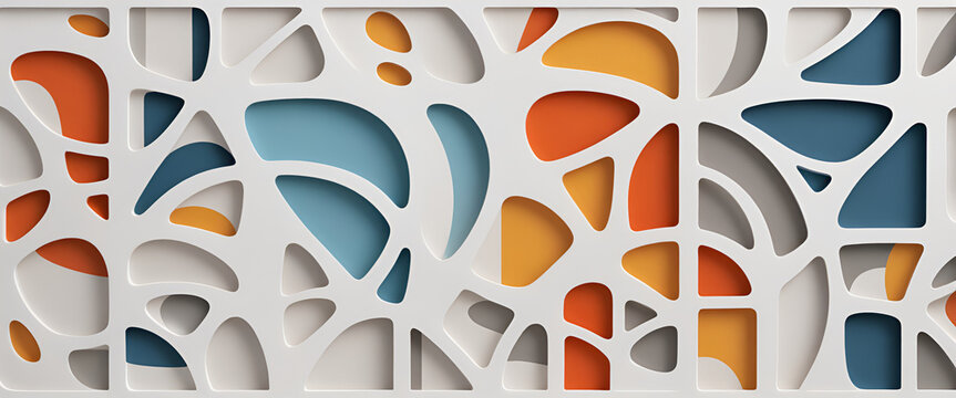 illustrazione con elementi geometrici a tema astratto contemporaneo