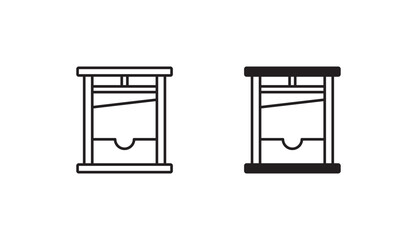Guillotine icon design with white background stock illustration