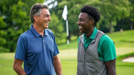 Friends Enjoying a Golf Game