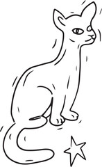 Autumn Halloween hand drawn graphics set pumpkins bats castle spider coloring antistress on a white background engraving individual elements cat