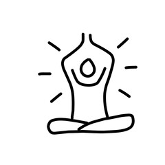 Yoga Vector Line Icon