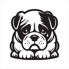 Illustrations cute little French bulldog. Funny pictures of puppy. Vector french bulldog funny, puppy cute collection