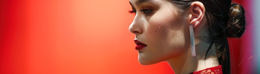 Runway model showcasing the latest fashion trends.