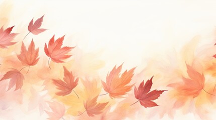 Autumn leaves watercolor background. Autumn leaves background