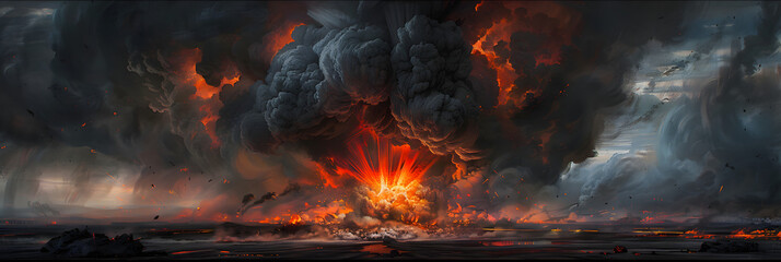 massive nuclear exlposion mushroom cloud