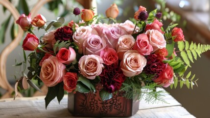 Valentine's Day Hearts and Roses Arrangement: Newest