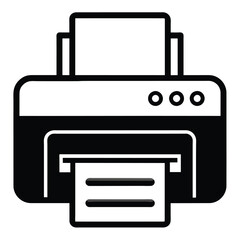 Solid outline Printer vector icon design