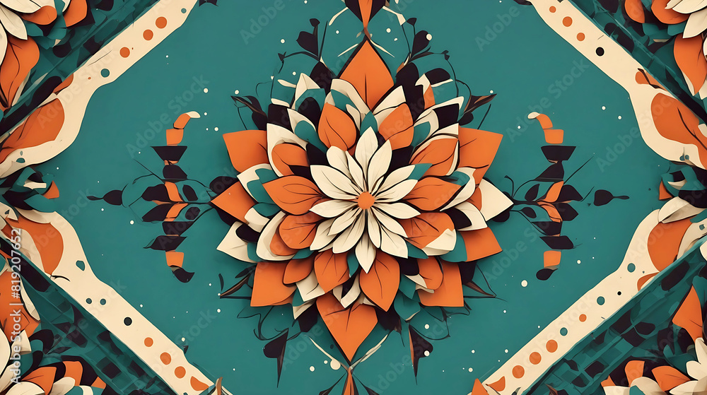 Poster simple background with geometric elements