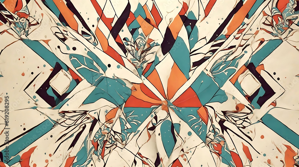 Poster simple background with geometric elements