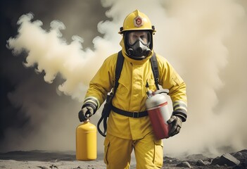 Fototapeta premium Young fireman