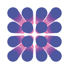 Circle arrangement pattern with emerging perspective. decoration, wallpaper, background and backdrop. clothing design etc.