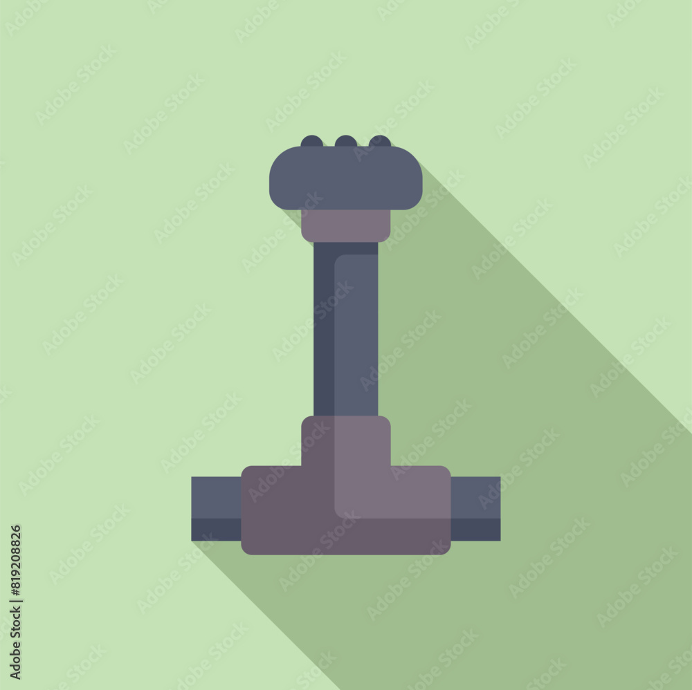 Poster minimalistic flat design vector image of a gym dumbbell on a shaded green backdrop