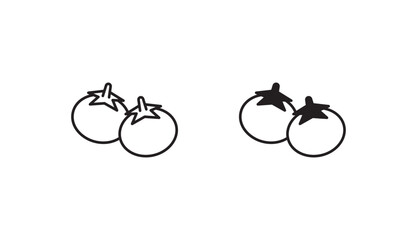 Tomatoes icon design with white background stock illustration