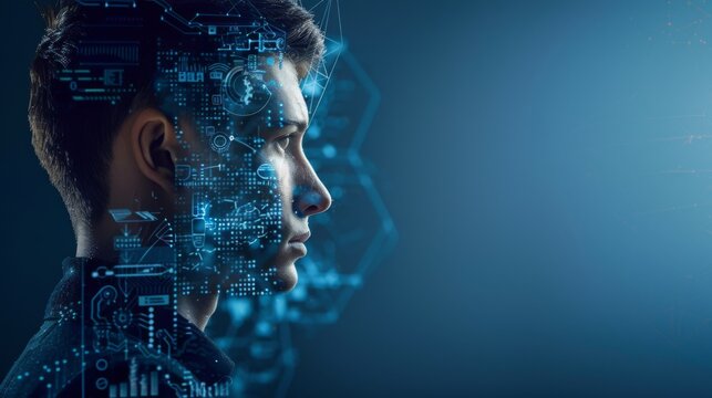 A Man with Digital Interface