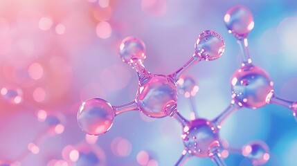 molecule model. Scientific research in molecular chemistry Science background