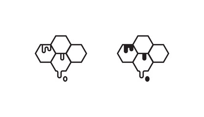 Honeycomb icon design with white background stock illustration