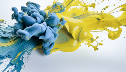 splashes textures blue and yellow