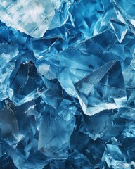 Abstract background with a blue icy crystal texture.