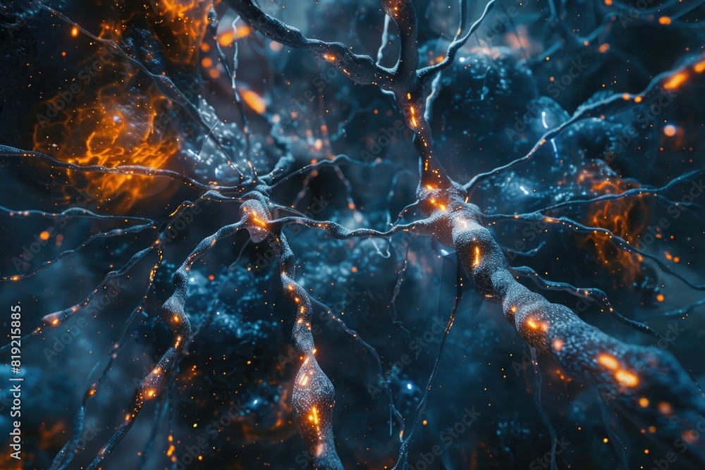 Poster close up shot of a bunch of trees with orange lights. perfect for adding a warm, cozy atmosphere to 