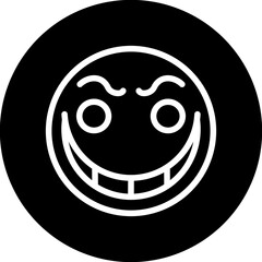 emoji Dragon Smile Flat Icon Design