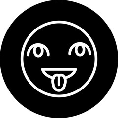 emoji Tongue Out Flat Icon Design