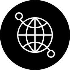 Semantic SEO Line White Circle Black Icon Design