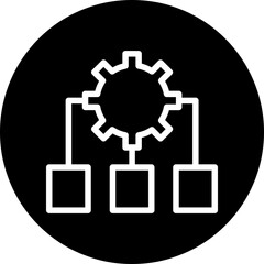 Natural Language Processing (NLP) Line White Circle Black Icon Design