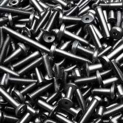 loose steel metallic screws, ai-generatet