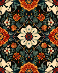 seamless pattern with flowers