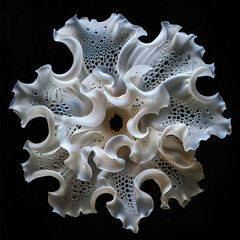 flower isolated on black