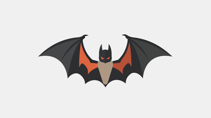 Bat icon. Flat vector isolated on white background 