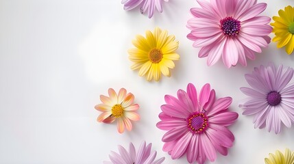 flowers on white background