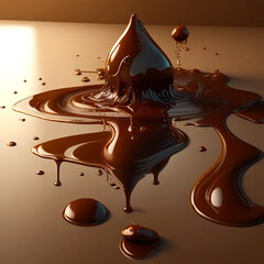 Liquid Chocolate splashing for World Chocolate Day