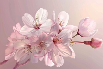 Fototapeta premium Close up of a bunch of pink flowers, suitable for various design projects