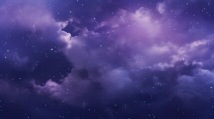 Fototapeta premium Night purple sky with stars and nebula, blur background