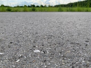 road in a field